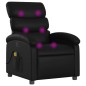 vidaXL Sillón de masaje reclinable cuero sintético negro vidaXL Sillón de masaje reclinable cuero sintético negro