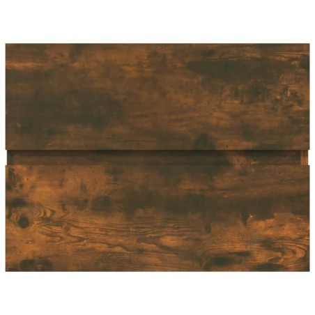 vidaXL Mueble de lavabo contrachapado roble ahumado 60x38,5x45 cm