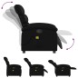 vidaXL Sillón de masaje reclinable cuero sintético negro vidaXL Sillón de masaje reclinable cuero sintético negro