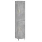 vidaXL Aparador de madera contrachapada gris hormigón 34,5x34x180 cm vidaXL Aparador de madera contrachapada gris hormigón 34,5x34x180 cm