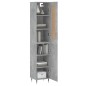 vidaXL Aparador de madera contrachapada gris hormigón 34,5x34x180 cm vidaXL Aparador de madera contrachapada gris hormigón 34,5x34x180 cm