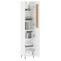 vidaXL Aparador alto madera contrachapada blanco brillo 34,5x34x180 cm vidaXL Aparador alto madera contrachapada blanco brillo 34,5x34x180 cm