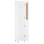 vidaXL Aparador alto madera contrachapada blanco brillo 34,5x34x180 cm vidaXL Aparador alto madera contrachapada blanco brillo 34,5x34x180 cm