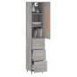 vidaXL Aparador alto madera contrachapada gris Sonoma 34,5x34x180 cm
