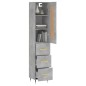vidaXL Aparador de madera contrachapada gris hormigón 34,5x34x180 cm vidaXL Aparador de madera contrachapada gris hormigón 34,5x34x180 cm