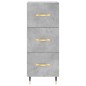 vidaXL Aparador de madera contrachapada gris hormigón 34,5x34x180 cm vidaXL Aparador de madera contrachapada gris hormigón 34,5x34x180 cm