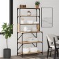 vidaXL Estantería cocina 6 niveles madera ingeniería roble 90x40x180cm