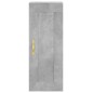 vidaXL Aparador de madera contrachapada gris hormigón 34,5x34x180 cm vidaXL Aparador de madera contrachapada gris hormigón 34,5x34x180 cm