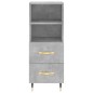 vidaXL Aparador de madera contrachapada gris hormigón 34,5x34x180 cm vidaXL Aparador de madera contrachapada gris hormigón 34,5x34x180 cm