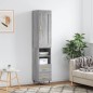 vidaXL Aparador alto madera contrachapada gris Sonoma 34,5x34x180 cm vidaXL Aparador alto madera contrachapada gris Sonoma 34,5x34x180 cm