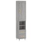 vidaXL Aparador alto madera contrachapada gris Sonoma 34,5x34x180 cm vidaXL Aparador alto madera contrachapada gris Sonoma 34,5x34x180 cm