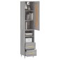 vidaXL Aparador alto madera contrachapada gris Sonoma 34,5x34x180 cm vidaXL Aparador alto madera contrachapada gris Sonoma 34,5x34x180 cm