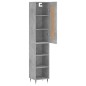 vidaXL Aparador de madera contrachapada gris hormigón 34,5x34x180 cm vidaXL Aparador de madera contrachapada gris hormigón 34,5x34x180 cm
