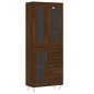 vidaXL Aparador alto madera contrachapada marrón roble 69,5x34x180 cm vidaXL Aparador alto madera contrachapada marrón roble 69,5x34x180 cm