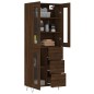vidaXL Aparador alto madera contrachapada marrón roble 69,5x34x180 cm vidaXL Aparador alto madera contrachapada marrón roble 69,5x34x180 cm