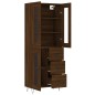 vidaXL Aparador alto madera contrachapada marrón roble 69,5x34x180 cm vidaXL Aparador alto madera contrachapada marrón roble 69,5x34x180 cm