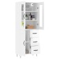vidaXL Aparador alto madera contrachapada blanco brillo 69,5x34x180 cm vidaXL Aparador alto madera contrachapada blanco brillo 69,5x34x180 cm