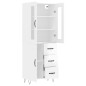 vidaXL Aparador alto madera contrachapada blanco brillo 69,5x34x180 cm vidaXL Aparador alto madera contrachapada blanco brillo 69,5x34x180 cm