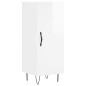 vidaXL Aparador alto madera contrachapada blanco brillo 34,5x34x180 cm