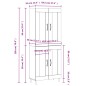 vidaXL Aparador alto madera contrachapada blanco 69,5x34x180 cm vidaXL Aparador alto madera contrachapada blanco 69,5x34x180 cm