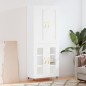 vidaXL Aparador alto madera contrachapada blanco brillo 69,5x34x180 cm vidaXL Aparador alto madera contrachapada blanco brillo 69,5x34x180 cm
