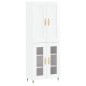 vidaXL Aparador alto madera contrachapada blanco brillo 69,5x34x180 cm vidaXL Aparador alto madera contrachapada blanco brillo 69,5x34x180 cm