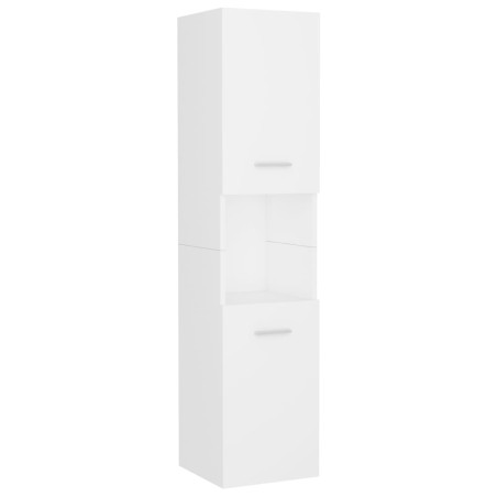 vidaXL Armario de baño madera contrachapada blanco 30x30x130 cm
