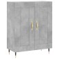 vidaXL Aparador alto madera contrachapada gris hormigón 69,5x34x180 cm vidaXL Aparador alto madera contrachapada gris hormigón 69,5x34x180 cm