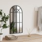 vidaXL Espejo de pared arco de hierro negro 30x60 cm vidaXL Espejo de pared arco de hierro negro 30x60 cm