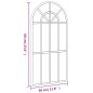 vidaXL Espejo de pared arco de hierro negro 30x60 cm vidaXL Espejo de pared arco de hierro negro 30x60 cm