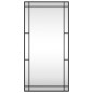 vidaXL Espejo de pared rectangular de hierro negro 50x100 cm vidaXL Espejo de pared rectangular de hierro negro 50x100 cm