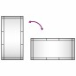vidaXL Espejo de pared rectangular de hierro negro 50x100 cm vidaXL Espejo de pared rectangular de hierro negro 50x100 cm