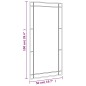 vidaXL Espejo de pared rectangular de hierro negro 50x100 cm vidaXL Espejo de pared rectangular de hierro negro 50x100 cm