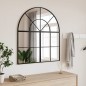 vidaXL Espejo de pared arco de hierro negro 80x40 cm vidaXL Espejo de pared arco de hierro negro 80x40 cm
