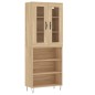 vidaXL Aparador alto madera contrachapada color roble 69,5x34x180 cm vidaXL Aparador alto madera contrachapada color roble 69,5x34x180 cm