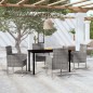 vidaXL Juego de comedor de jardín 5 piezas gris antracita