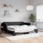 vidaXL Sofá cama nido con colchón tela negro 90x200 cm vidaXL Sofá cama nido con colchón tela negro 90x200 cm