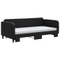 vidaXL Sofá cama nido con colchón tela negro 90x200 cm vidaXL Sofá cama nido con colchón tela negro 90x200 cm