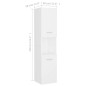 vidaXL Armario de baño madera contrachapada blanco 30x30x130 cm vidaXL Armario de baño madera contrachapada blanco 30x30x130 cm