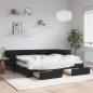 vidaXL Sofá cama nido con cajones terciopelo negro 90x200 cm vidaXL Sofá cama nido con cajones terciopelo negro 90x200 cm