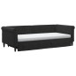 vidaXL Sofá cama nido con cajones terciopelo negro 90x200 cm vidaXL Sofá cama nido con cajones terciopelo negro 90x200 cm