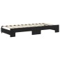 vidaXL Sofá cama nido con cajones terciopelo negro 90x200 cm vidaXL Sofá cama nido con cajones terciopelo negro 90x200 cm