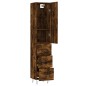 vidaXL Aparador de madera contrachapada roble ahumado 34,5x34x180 cm vidaXL Aparador de madera contrachapada roble ahumado 34,5x34x180 cm