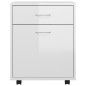 vidaXL Armario ruedas madera contrachapada blanco brillante 45x38x54cm vidaXL Armario ruedas madera contrachapada blanco brillante 45x38x54cm