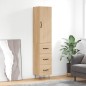 vidaXL Aparador de madera contrachapada roble Sonoma 34,5x34x180 cm vidaXL Aparador de madera contrachapada roble Sonoma 34,5x34x180 cm