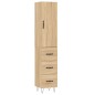 vidaXL Aparador de madera contrachapada roble Sonoma 34,5x34x180 cm vidaXL Aparador de madera contrachapada roble Sonoma 34,5x34x180 cm