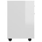vidaXL Armario ruedas madera contrachapada blanco brillante 45x38x54cm vidaXL Armario ruedas madera contrachapada blanco brillante 45x38x54cm