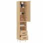 vidaXL Aparador de madera contrachapada roble Sonoma 34,5x34x180 cm vidaXL Aparador de madera contrachapada roble Sonoma 34,5x34x180 cm