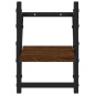 vidaXL Estantes de pared con barras 2 uds marrón roble 20x25x30 cm vidaXL Estantes de pared con barras 2 uds marrón roble 20x25x30 cm