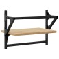 vidaXL Estantes de pared con barras 2 uds roble Sonoma 40x25x30 cm